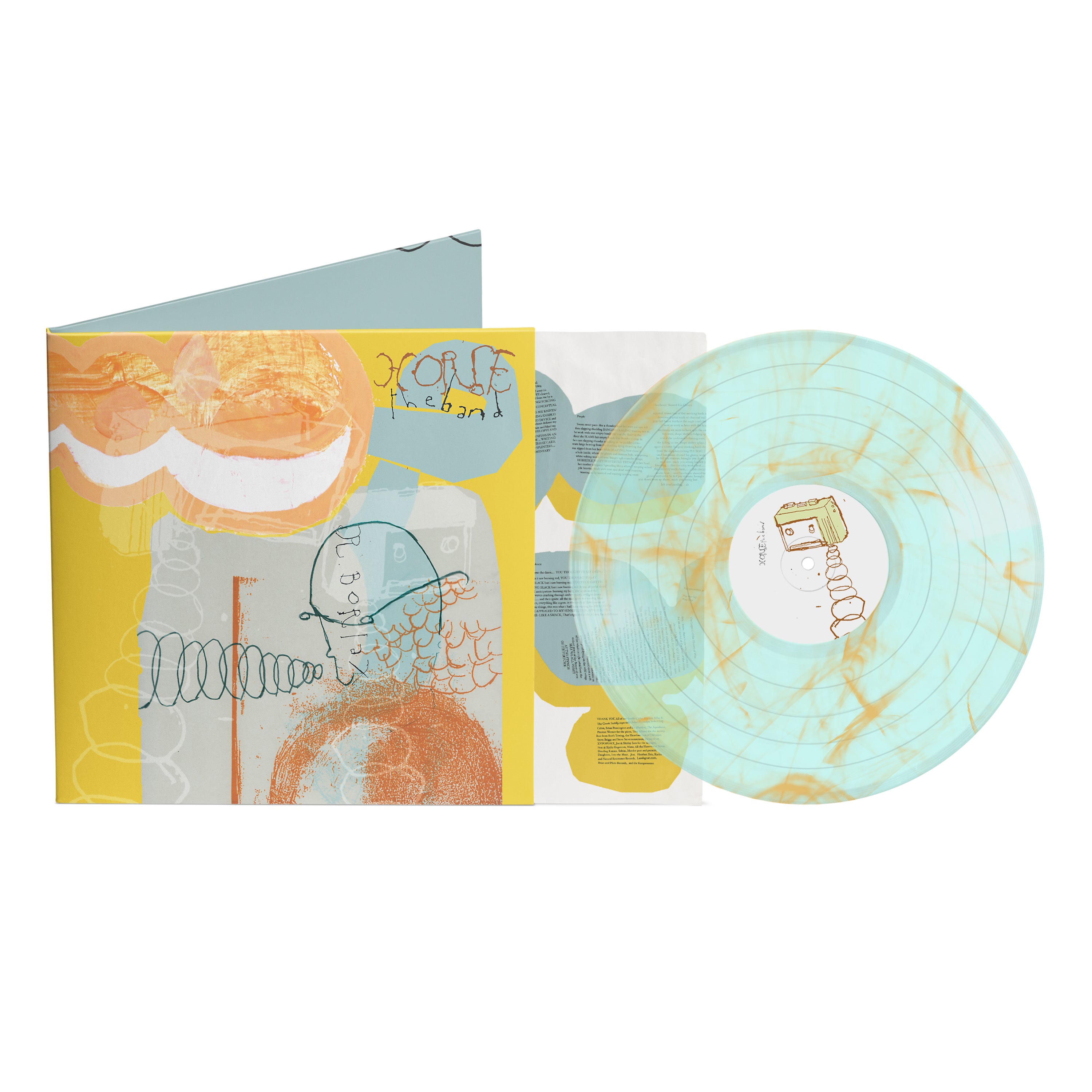 Seaglass Clear and Orange Marble (700)