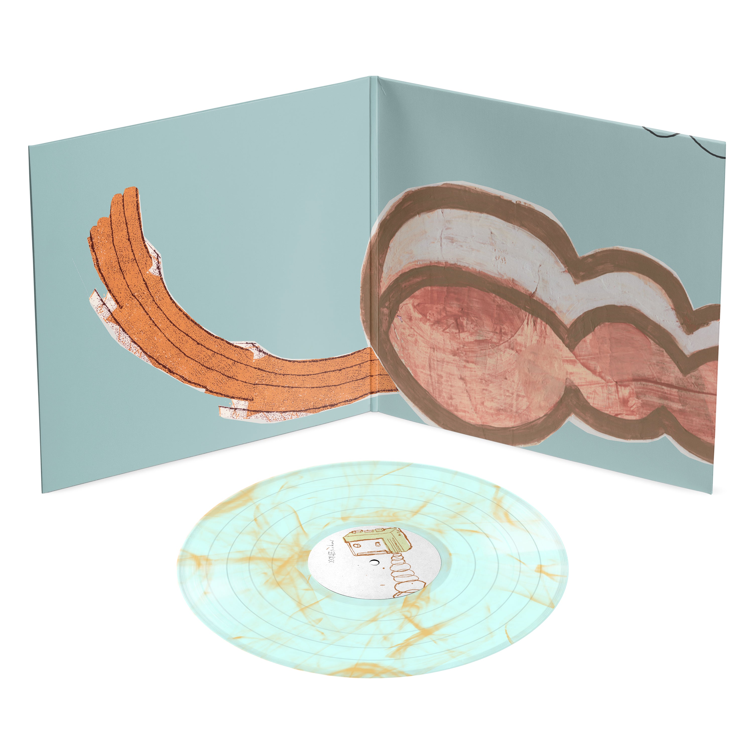 Seaglass Clear and Orange Marble (700)